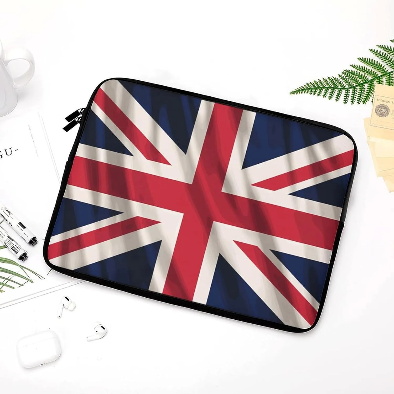 Union Jack Flag UK United Kingdom Laptop Sleeve Bag Shockproof Computer Carrying Case Notebook Cover Briefcase 12inch