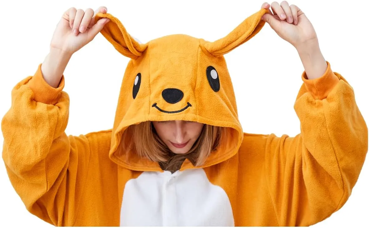Unisex Adult Kangaroo Onesie Cosplay Costume Halloween Xmas Sleepwear