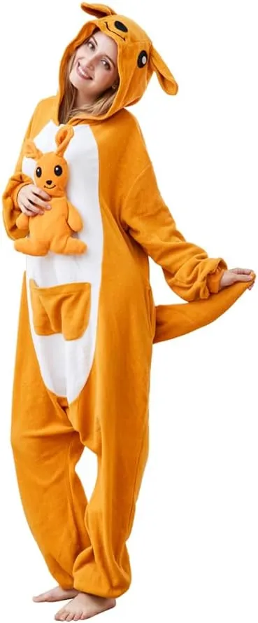 Unisex Adult Kangaroo Onesie Cosplay Costume Halloween Xmas Sleepwear