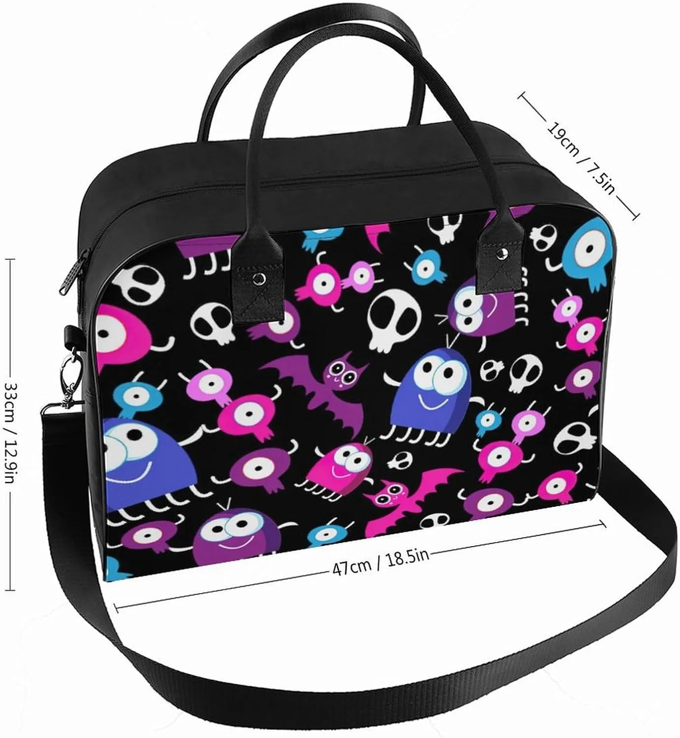 Unisex Casual Nylon Cute Panda Elegant Handbag for Traveling 13" X 19" X 8"