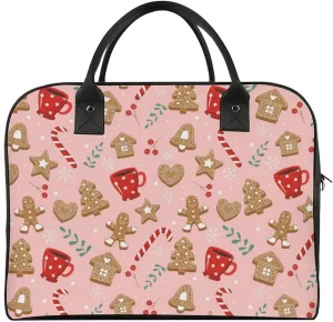 Unisex Large Capacity Nylon Gingerbread House Simple Handbag for Business Trip 13" X 19" X 8"