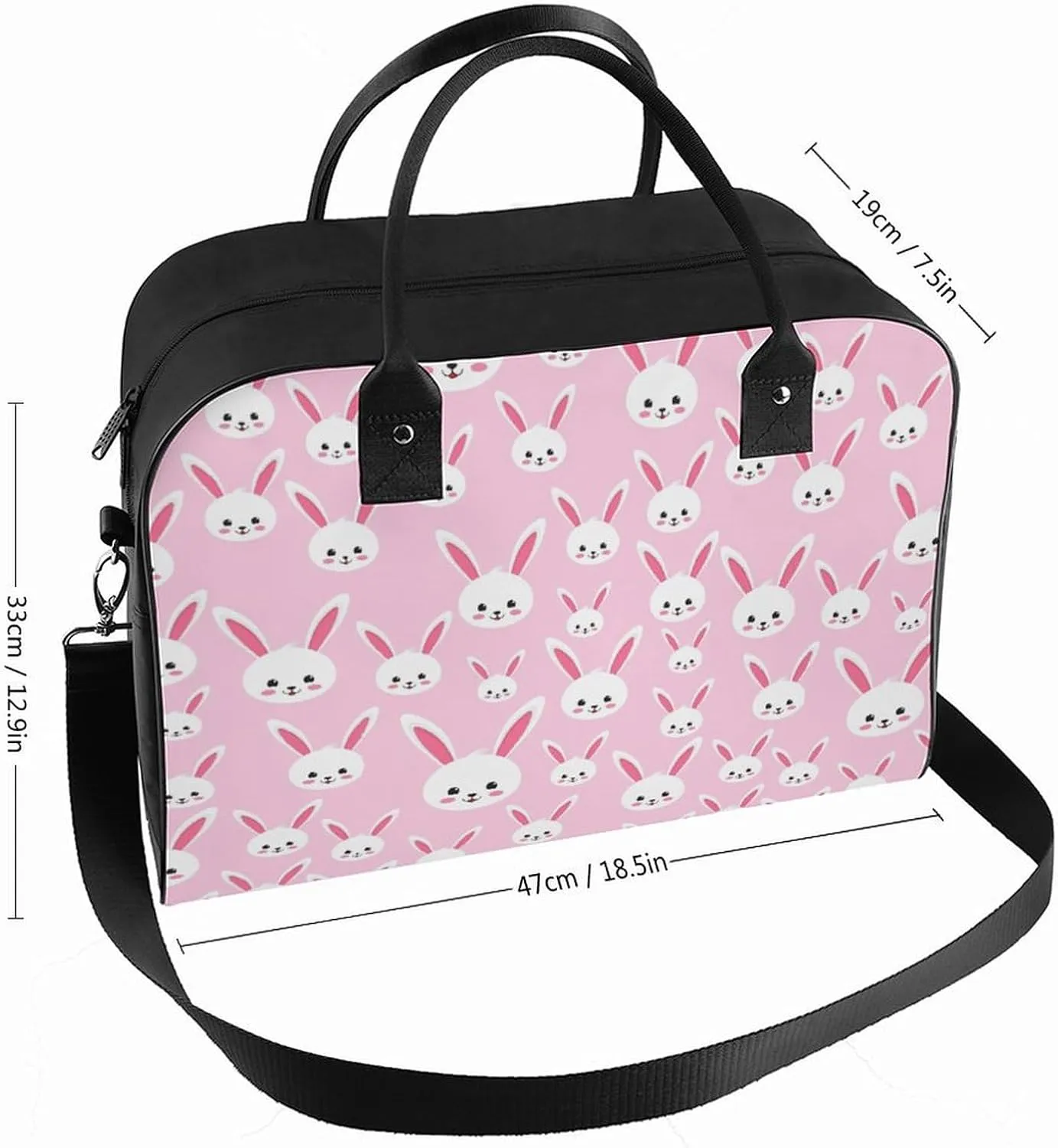 Unisex Shoulder Nylon Santa Gifts Retro Handbag for Business Trip 13" X 19" X 8"