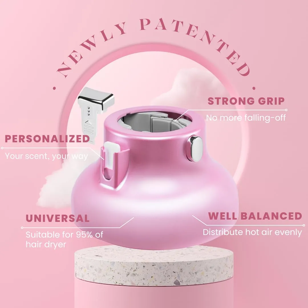 Universal Hair Diffuser “Super Sturdy” 1.7 Inch to 2.6 Inch for Natural Curly and Wavy Hair, Hair Dryer Attachment (Black 2 Aroma Upgrade)