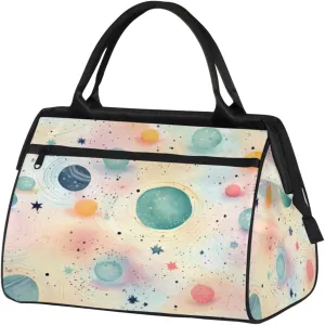 Universe Meteorite Stars Travel Duffle Bag, Waterproof Duffel Bag Weekender Overnight Carry On Bag Lightweight Sport Gym Bag for Men Women