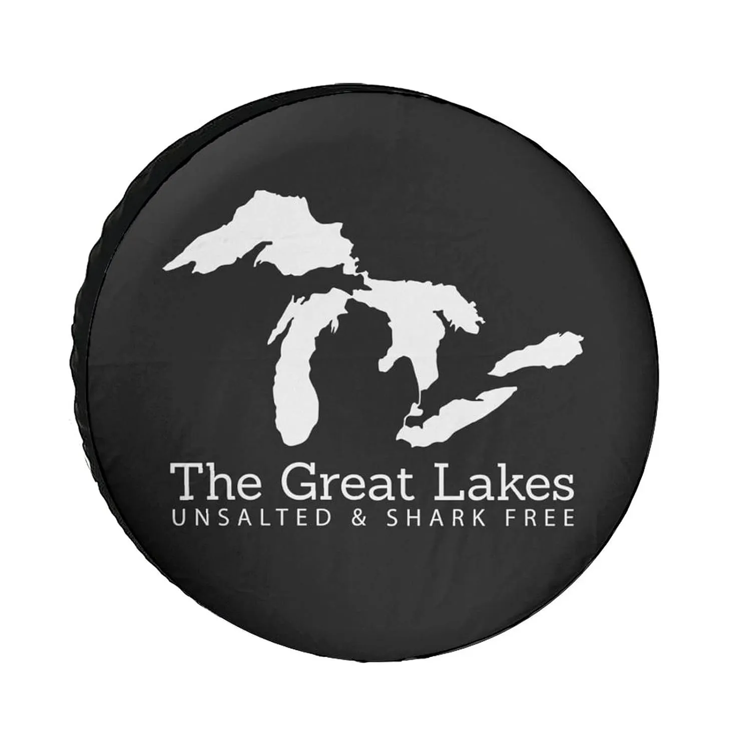 Unsalted And Shark Free Michigan Great Lakes Universe Exploration Tire Covers Wheel Cover Protectors Weatherproof UV Protection Spare Tire Cover Universal Fit for RV Van SUV Truck Travel Trailer Acces