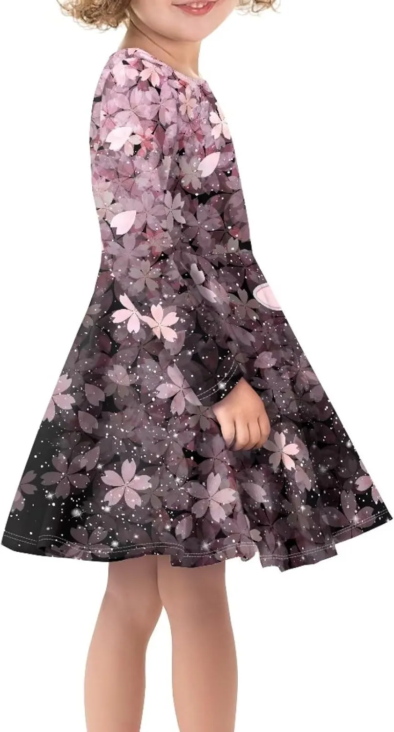 Upetstory Girls' Casual Dresses Kids Playwear Dresses Swing Twirly Skater Dress
