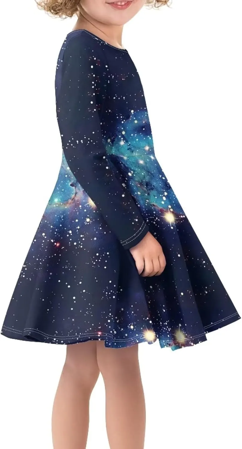 Upetstory Girls' Casual Dresses Kids Playwear Dresses Swing Twirly Skater Dress