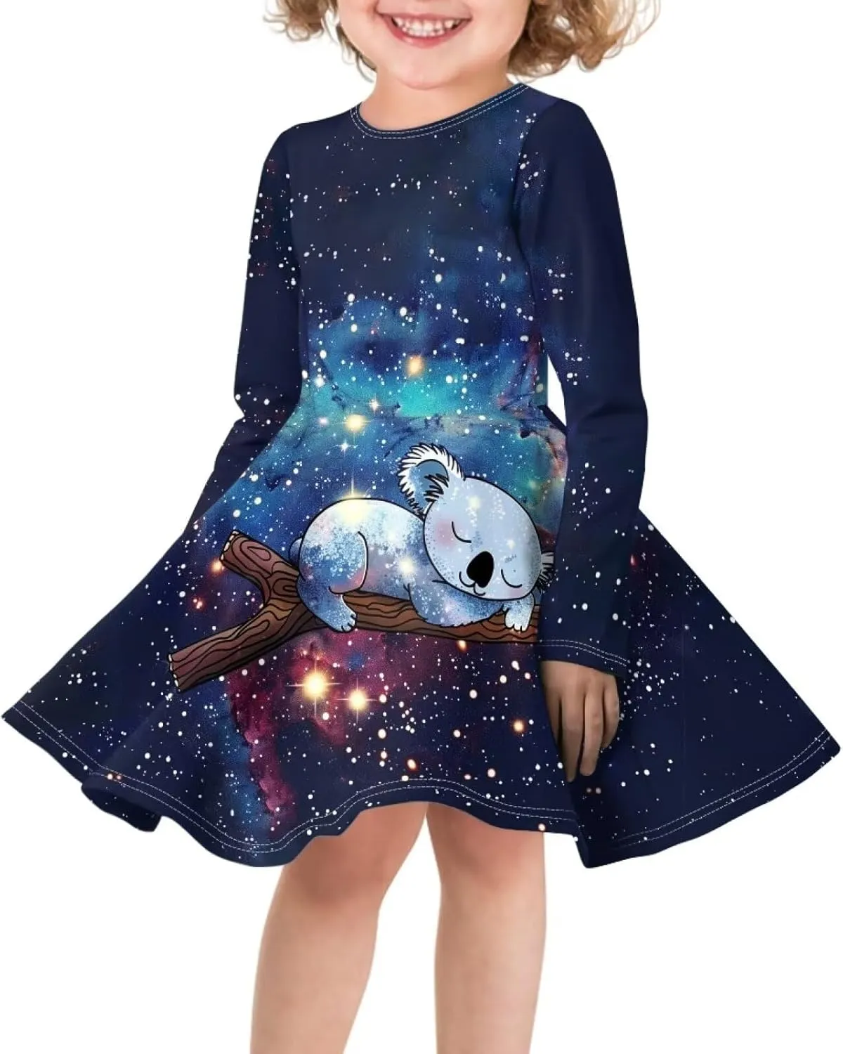Upetstory Girls' Casual Dresses Kids Playwear Dresses Swing Twirly Skater Dress