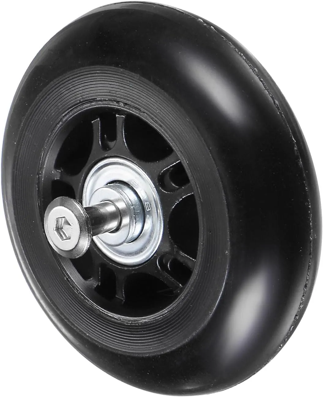 uxcell Replacement Luggage Wheels 68x24mm Suitcase Wheel Repair Kits Include 2 PU Bearing Wheels & Washers, Wrenches & Axle Screw for Trolley Bag, Inline Skate and Caster Board