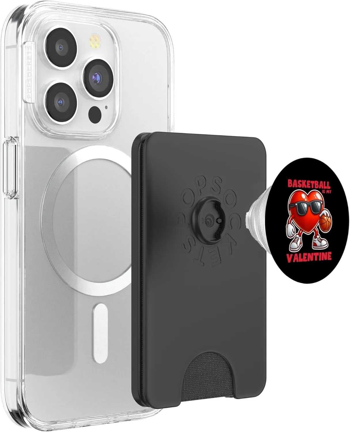 Valentines Day Basketball Dunking Sports Slam Men Boys Kids PopSockets PopWallet for MagSafe