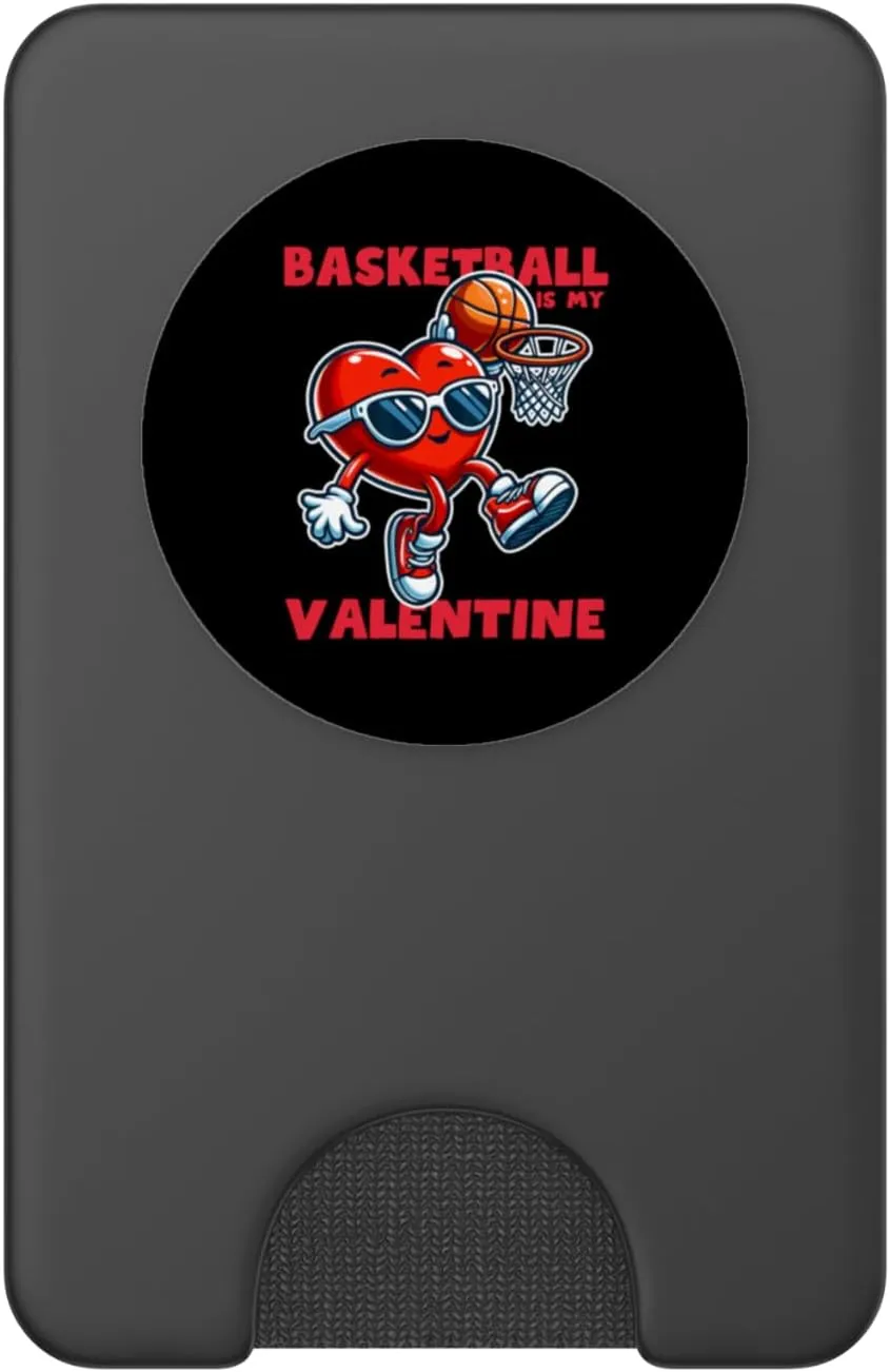 Valentines Day Basketball Dunking Sports Slam Men Boys Kids PopSockets PopWallet for MagSafe