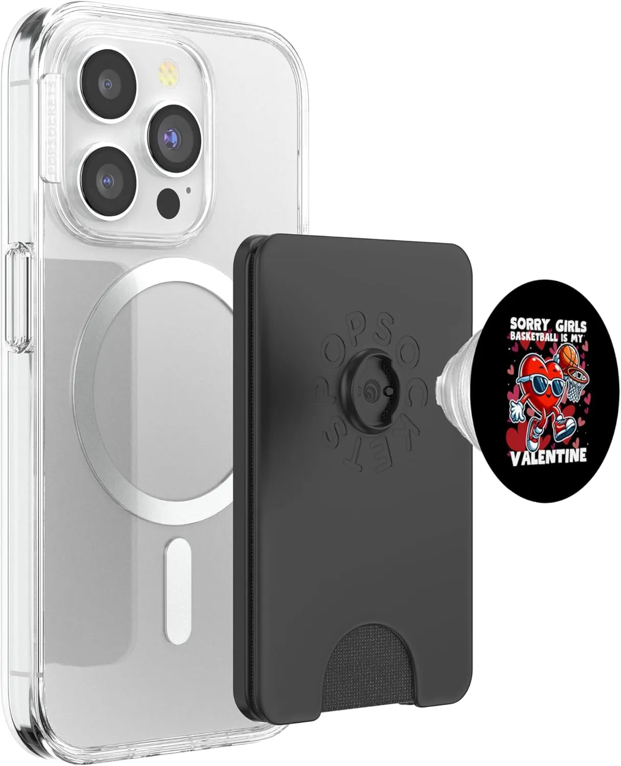 Valentines Day Basketball Dunking Sports Slam Men Boys Kids PopSockets PopWallet for MagSafe