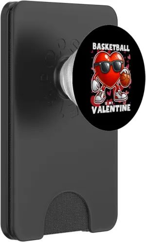 Valentines Day Basketball Dunking Sports Slam Men Boys Kids PopSockets PopWallet for MagSafe