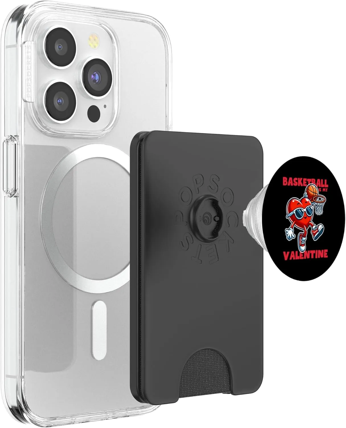 Valentines Day Basketball Dunking Sports Slam Men Boys Kids PopSockets PopWallet for MagSafe