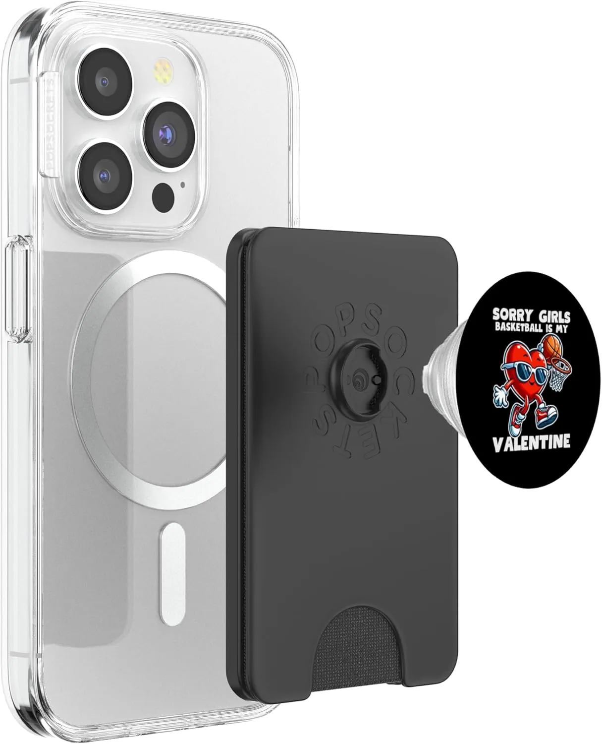 Valentines Day Basketball Dunking Sports Slam Men Boys Kids PopSockets PopWallet for MagSafe