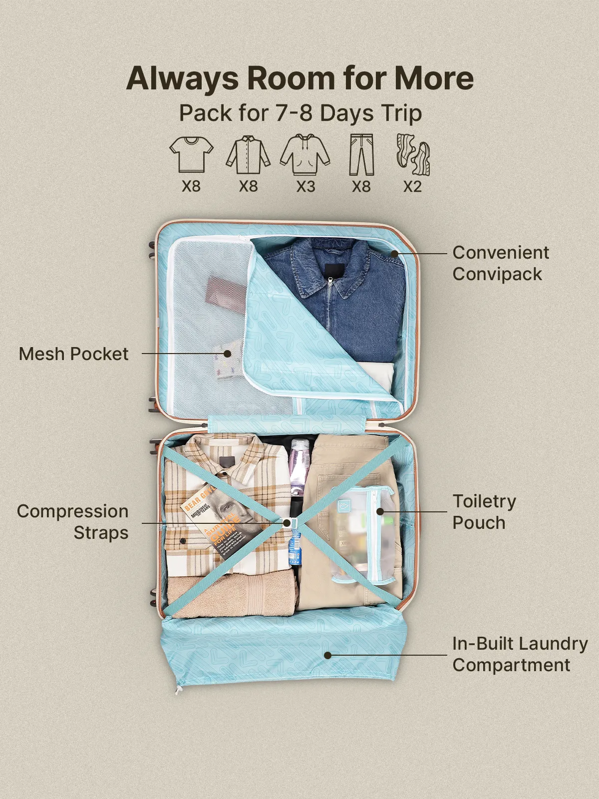 Vector Brown Large Trolley