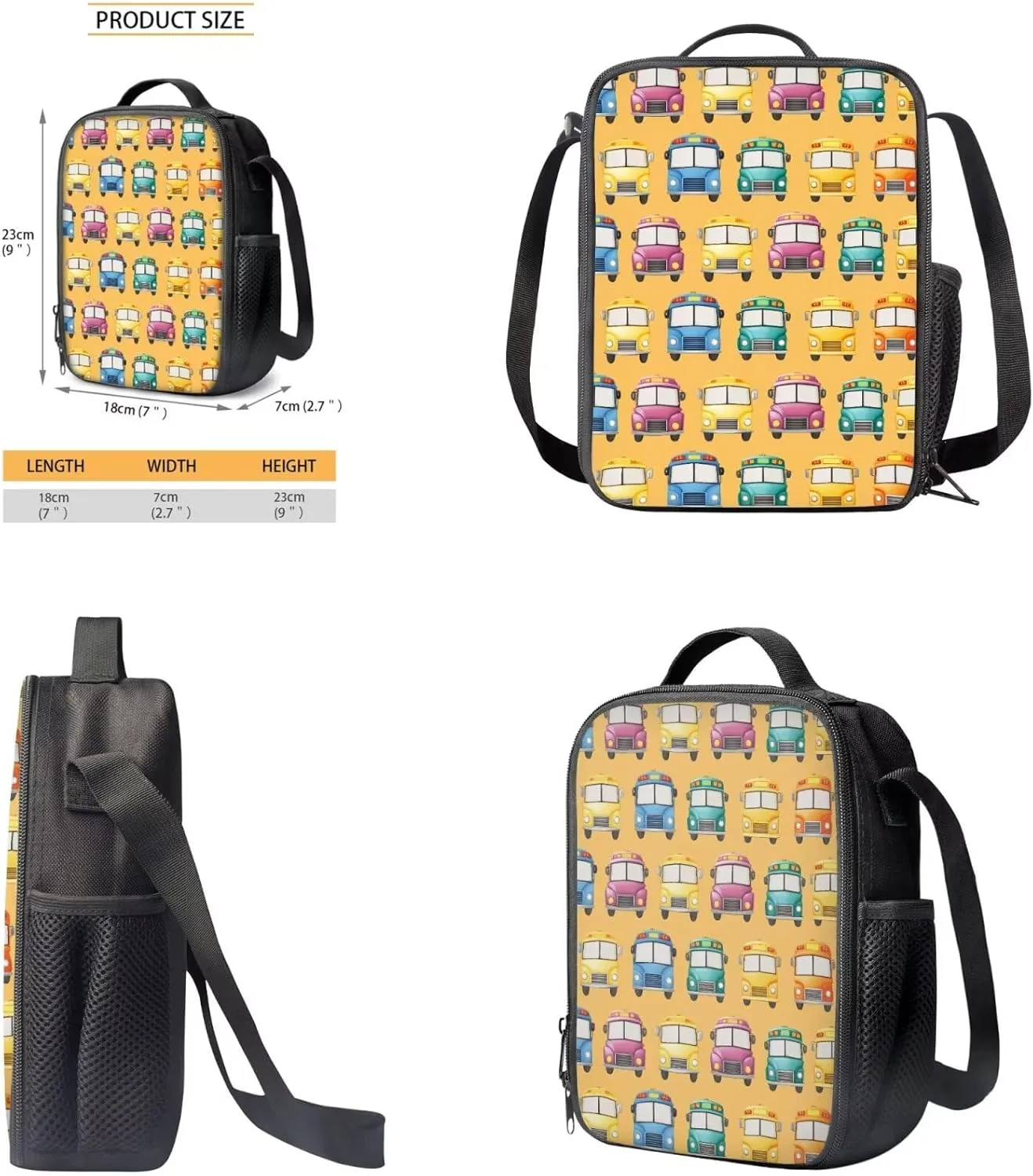 Vehicle Backpack for Toddler Boys Lightweight 4 Pcs Kids Bookbag and Lunch Box Set Large Capacity School Bag for Preschool Primary Travel Book Bag