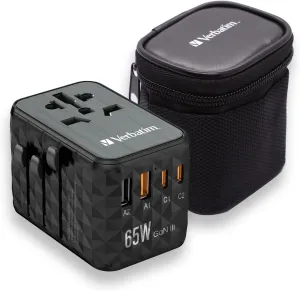 Verbatim UTA-05 GaN III 65W Universal Travel Adapter