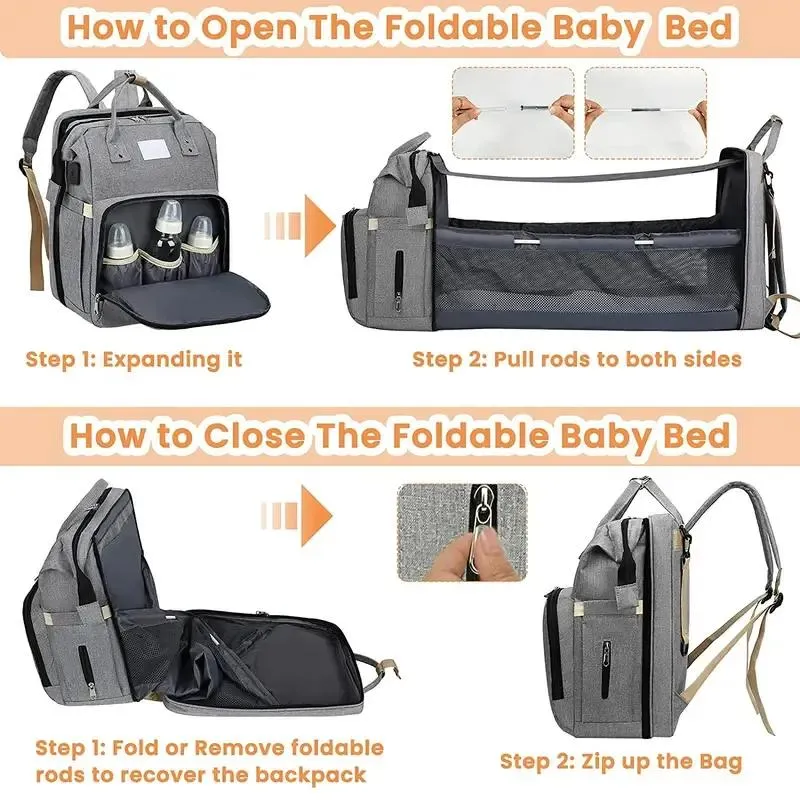 VersaBag 3-in-1 Portable Diaper Bag Crib