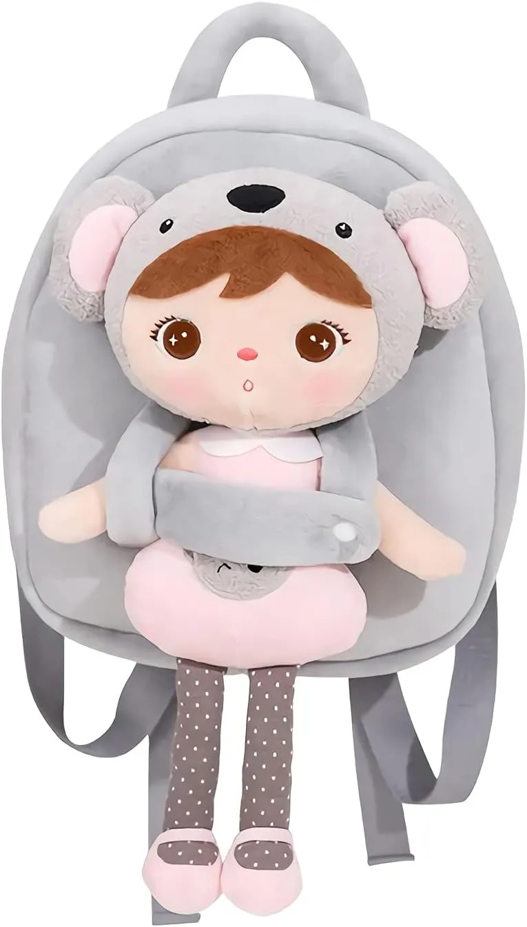VICKYPOP MeToo Doll Plush Backpack,Cartoon Stuffed Animals School Bag for Kids Girls Boys (koala)