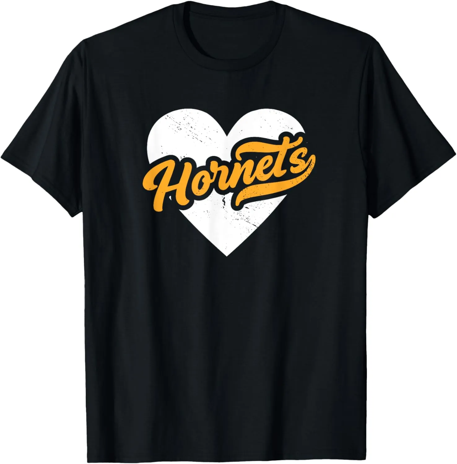Vintage Hornets High School Go Hornets Pride Heart T-Shirt