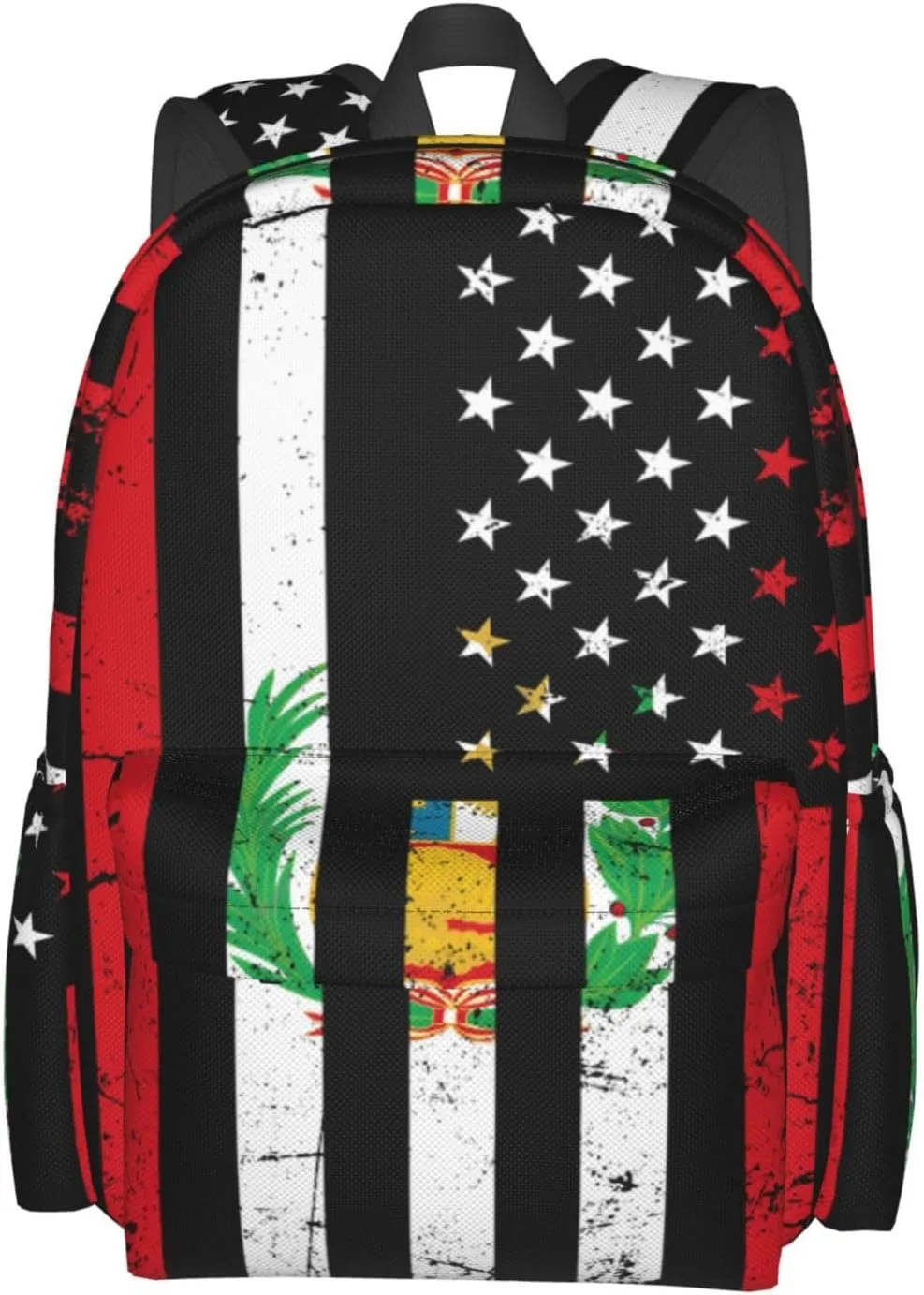 Vintage Peru Peruvian American Flag Backpack Large Capacity Backpack Lightweight Double Shoulder Bag For Women Men Travel