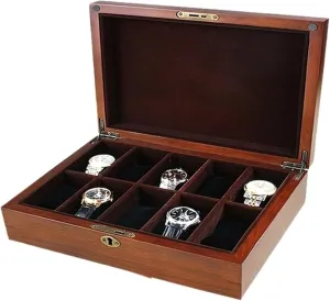 Vintage Wood Grain, Multifunctional Wooden Jewelry Gift Box, Watch Storage Box, Watch Case For Men Women