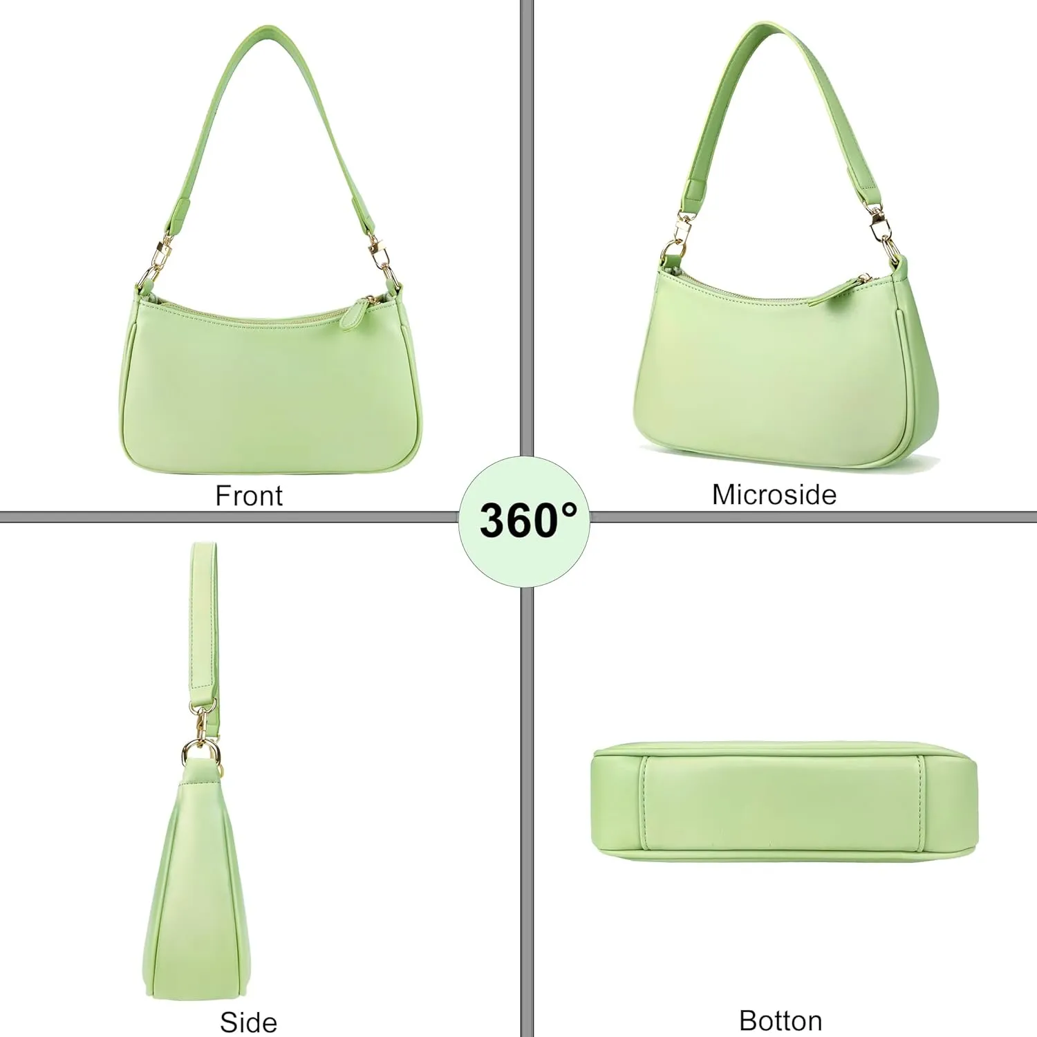 VODIU Clutch Tote Handbags with 2 Removable Straps and Zipper Closure Crossbody Bags Shoulder Purse Handbag for Women
