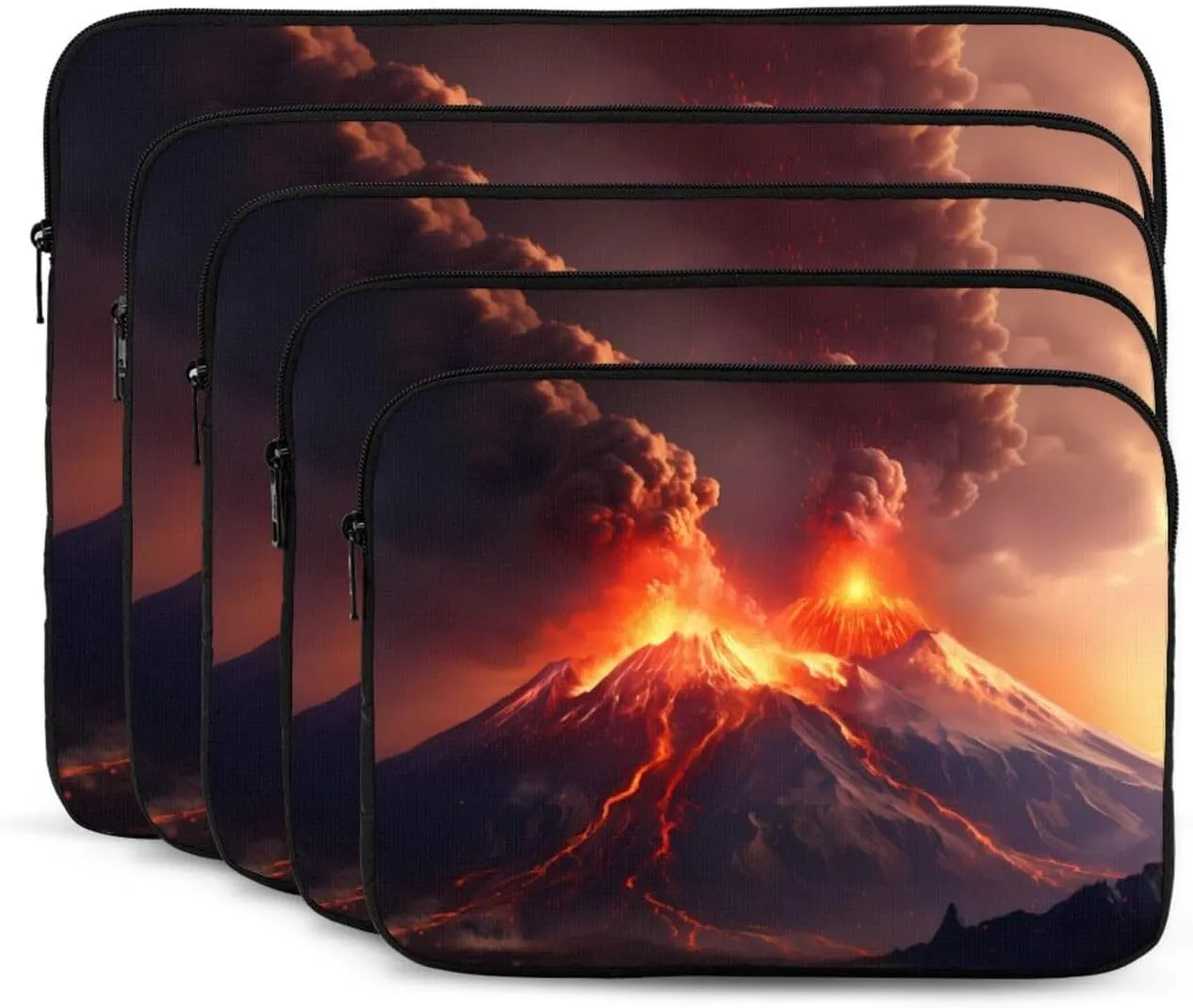 Volcanic Eruptions Pattern Shockproof Portable Laptop 17 inch Sleeve Bag for Men and Women - Ideal for Business Travel, School, and Daily Use