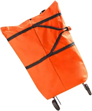 VOSAREA Oxford Cloth Shopping Cart Bag Wheels Large Capacity Foldable for Shopping