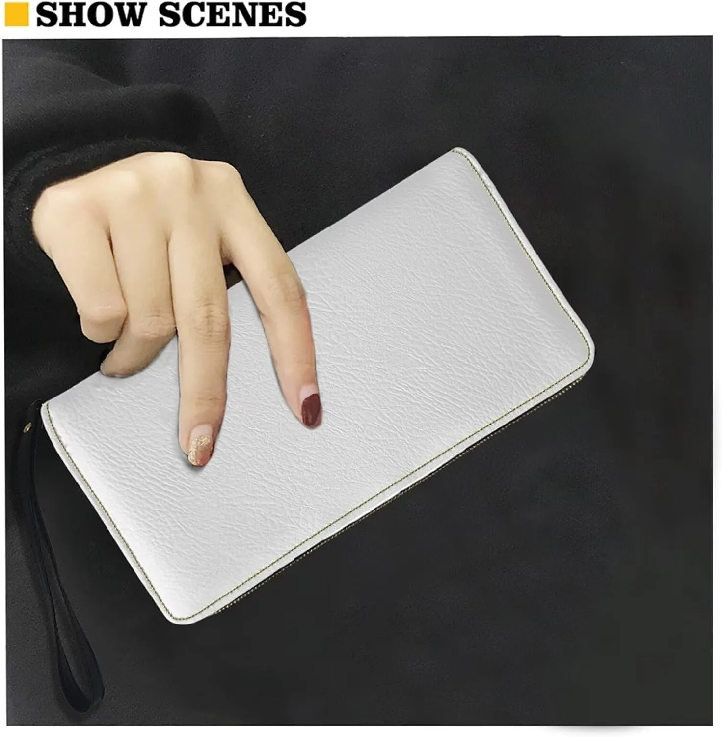 Wallet Women Small Slim Custom Wallets Personalized Gifts for Birthday Halloween Christmas Purses Add Photos of Your Family and Friends or Your Name