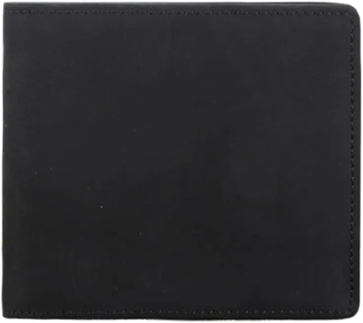 Wallet Zipper Multi-Slot Vintage Clutch Purse Coin Purse Wallet Casual Leather(Black)