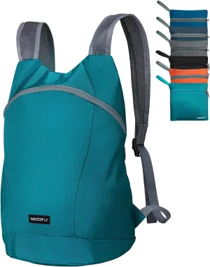 WATERFLY Foldable Lightweight Hiking Backpack: 15L Packable Traveling Daypack Men Women Ultralight Thin Casual Day Pack Bag for Outdoor Sports Camping Beach Park (Green)