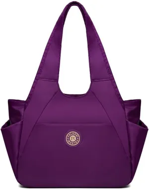 Waterproof nylon tote bag with zipper, women's cloth shoulder bag, handbag
