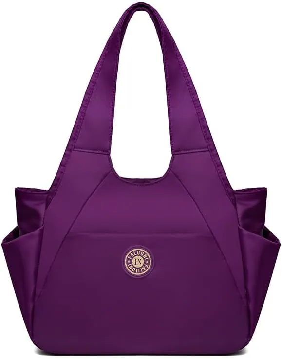 Waterproof nylon tote bag with zipper, women's cloth shoulder bag, handbag