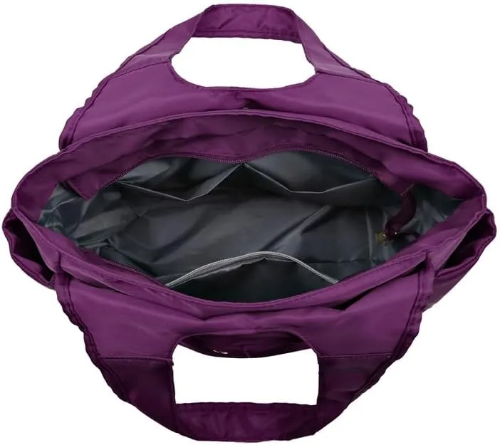 Waterproof nylon tote bag with zipper, women's cloth shoulder bag, handbag