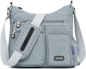 Waterproof Shoulder Bag Nylon Crossbody Bag for Women Travel Purses and Handbag Large Capacity