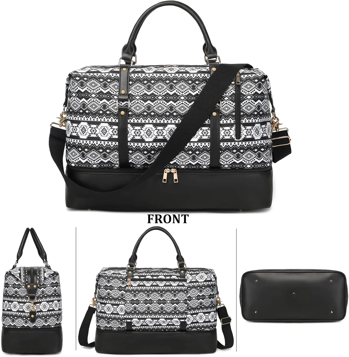 Weekender Bags for Women Oversized Travel Bag Womens Overnight Bag Mens Duffle Bag Large Size with Shoe Compartment