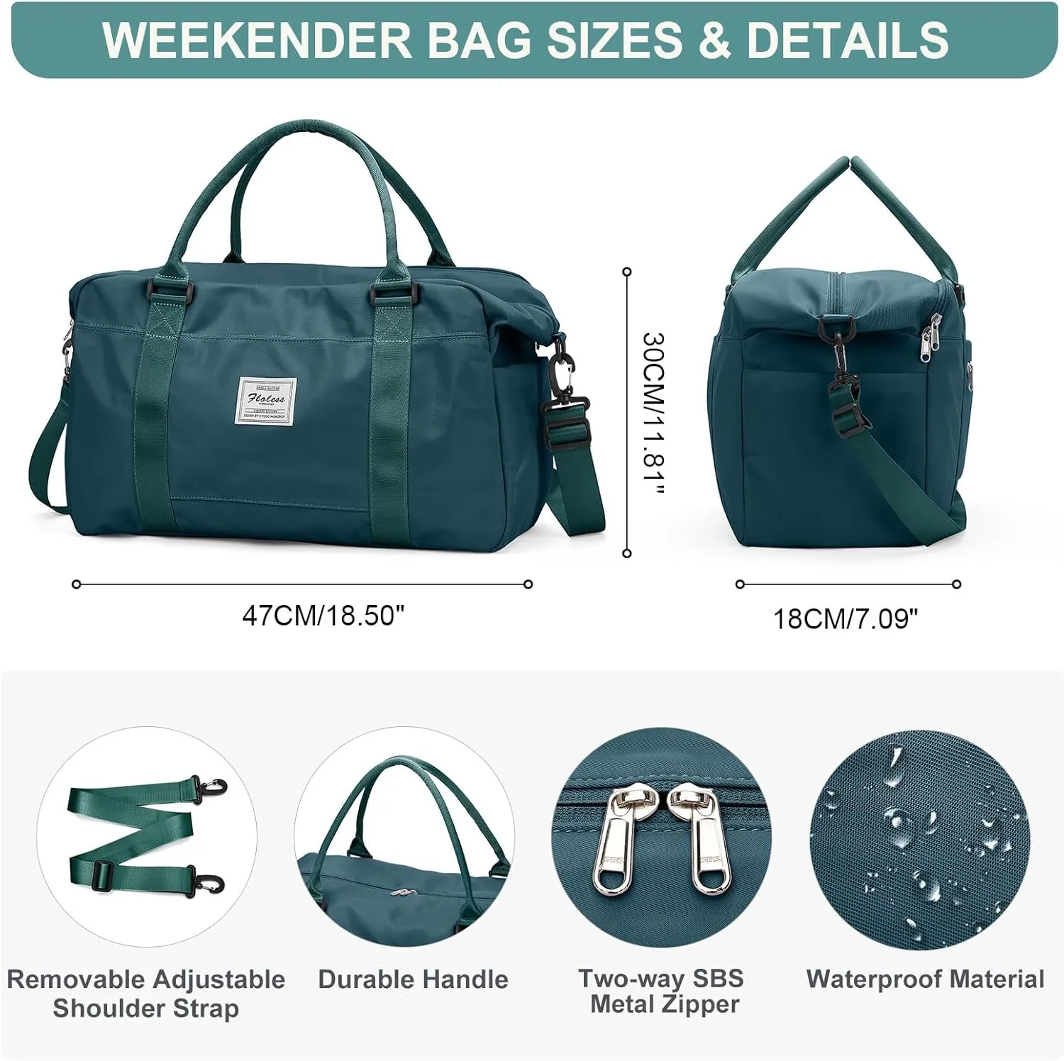 Weekender Bags for Women, Travel Duffle Bag with Laptop Pocket, Carry on Overnight Bag with Separate Toiletry Bag