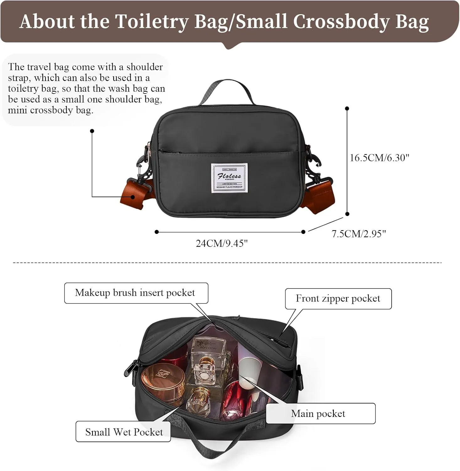 Weekender Bags for Women,Personal Item Travel Bag with Shoes Compartment,Overnight Travel Duffel Bag with Toiletry Bag