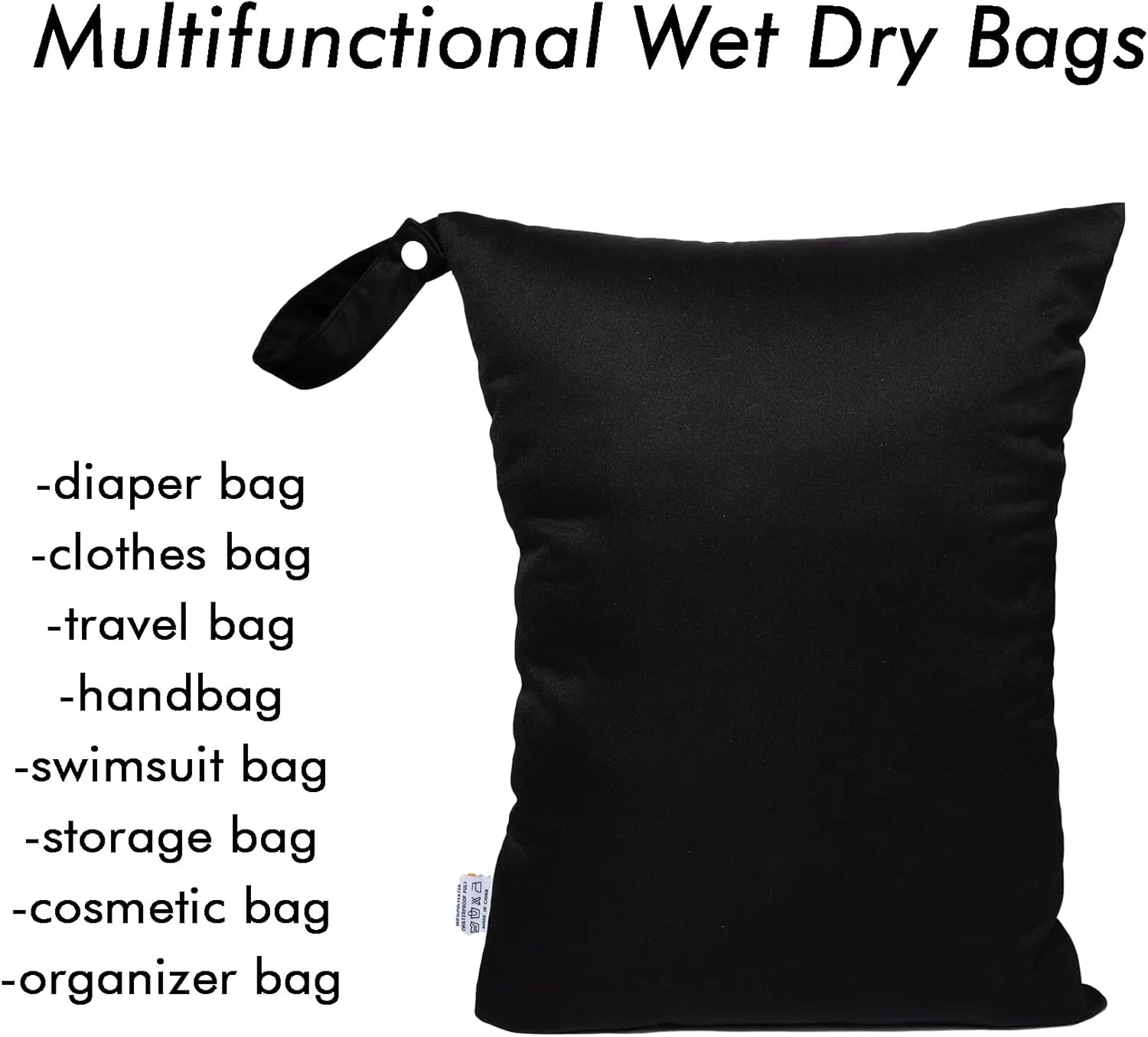 Wet Dry Bag Reusable Waterproof Yoga Gym Bag for Baby Cloth Diaper Swimsuits Wet Clothes Set Gifts 2L11