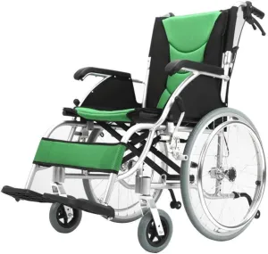 Wheelchair Aluminum Folding Self-Push,Portable Light Travel Trolley Seniors Disabled Scooter Four-Wheeled Vehicle,Portable