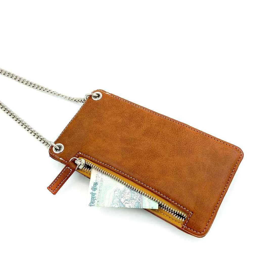 Wildflower Caramel Sling Wallet for Women