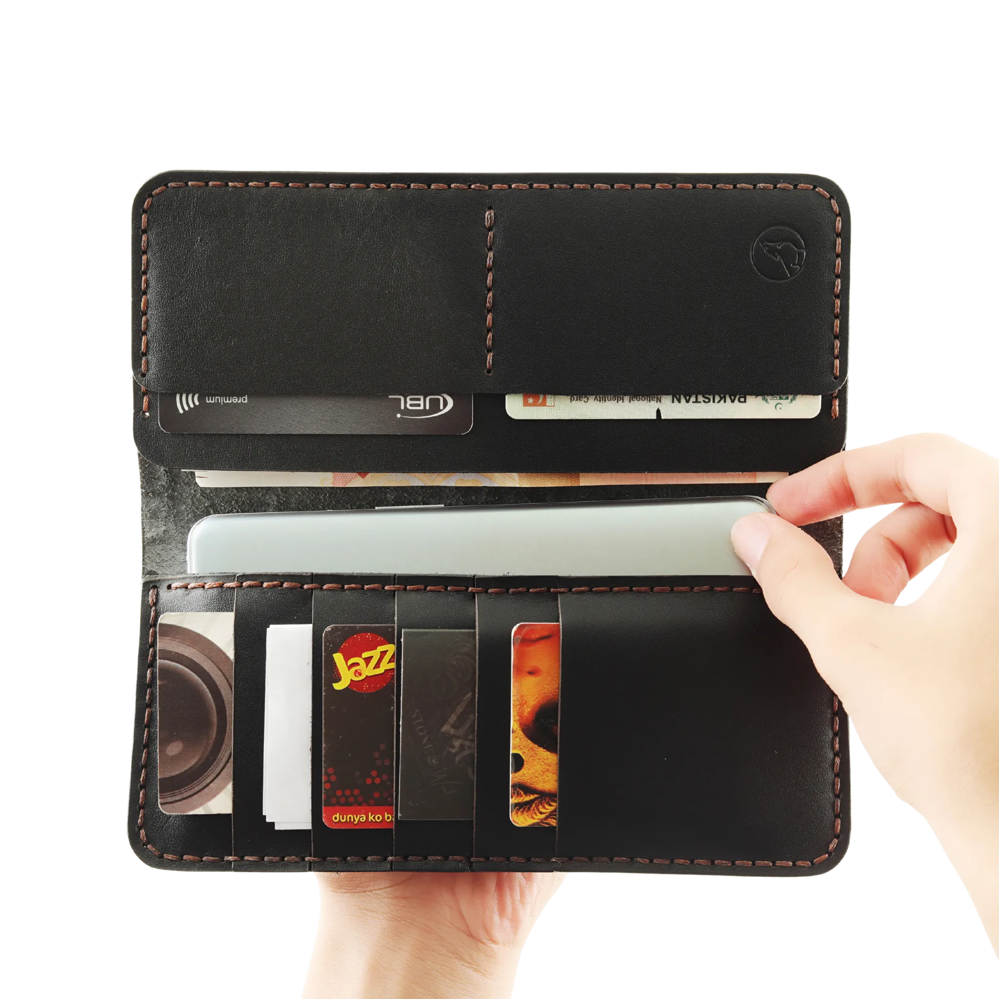 Wolf - The Crocspan  A Leather Long Wallet