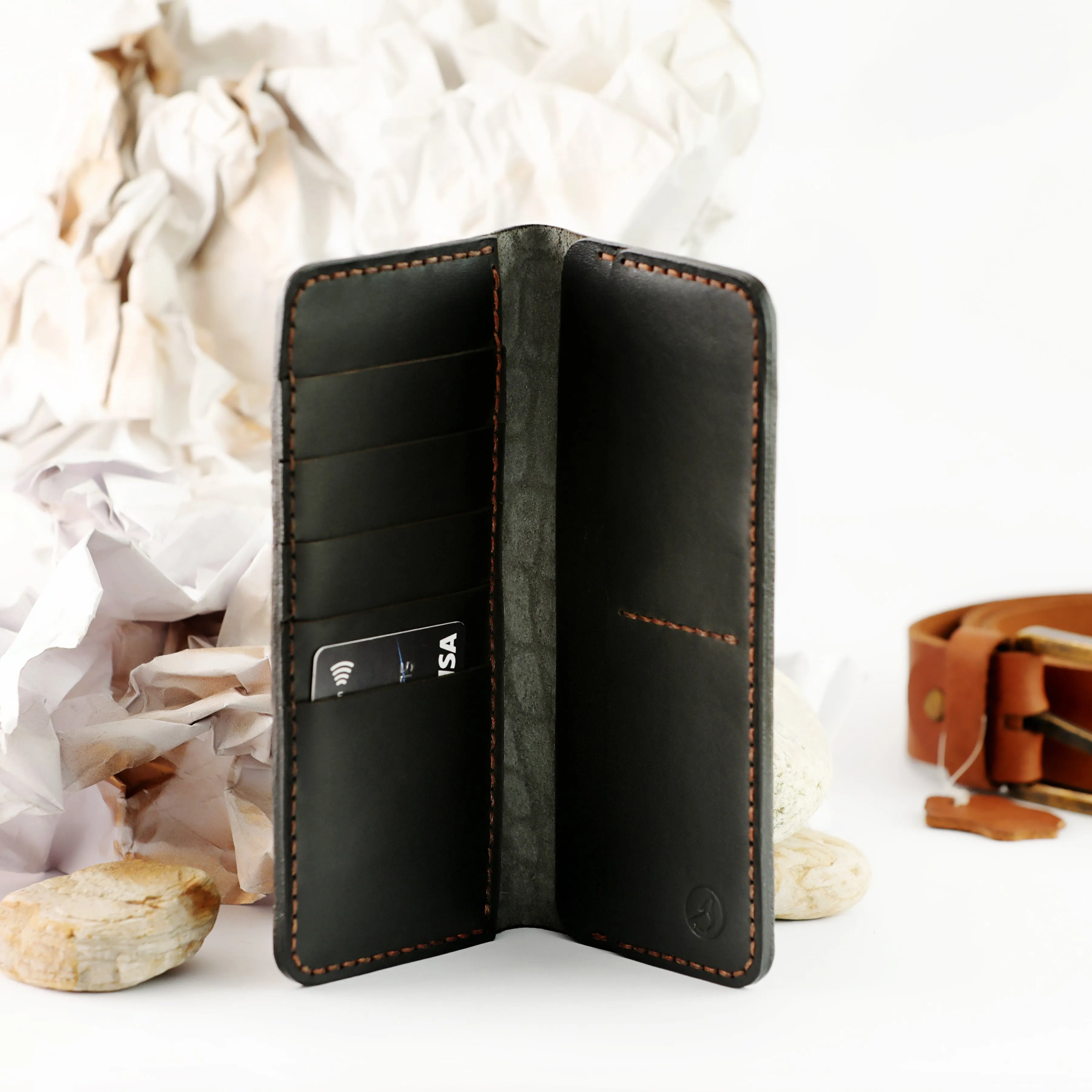 Wolf - The Crocspan  A Leather Long Wallet