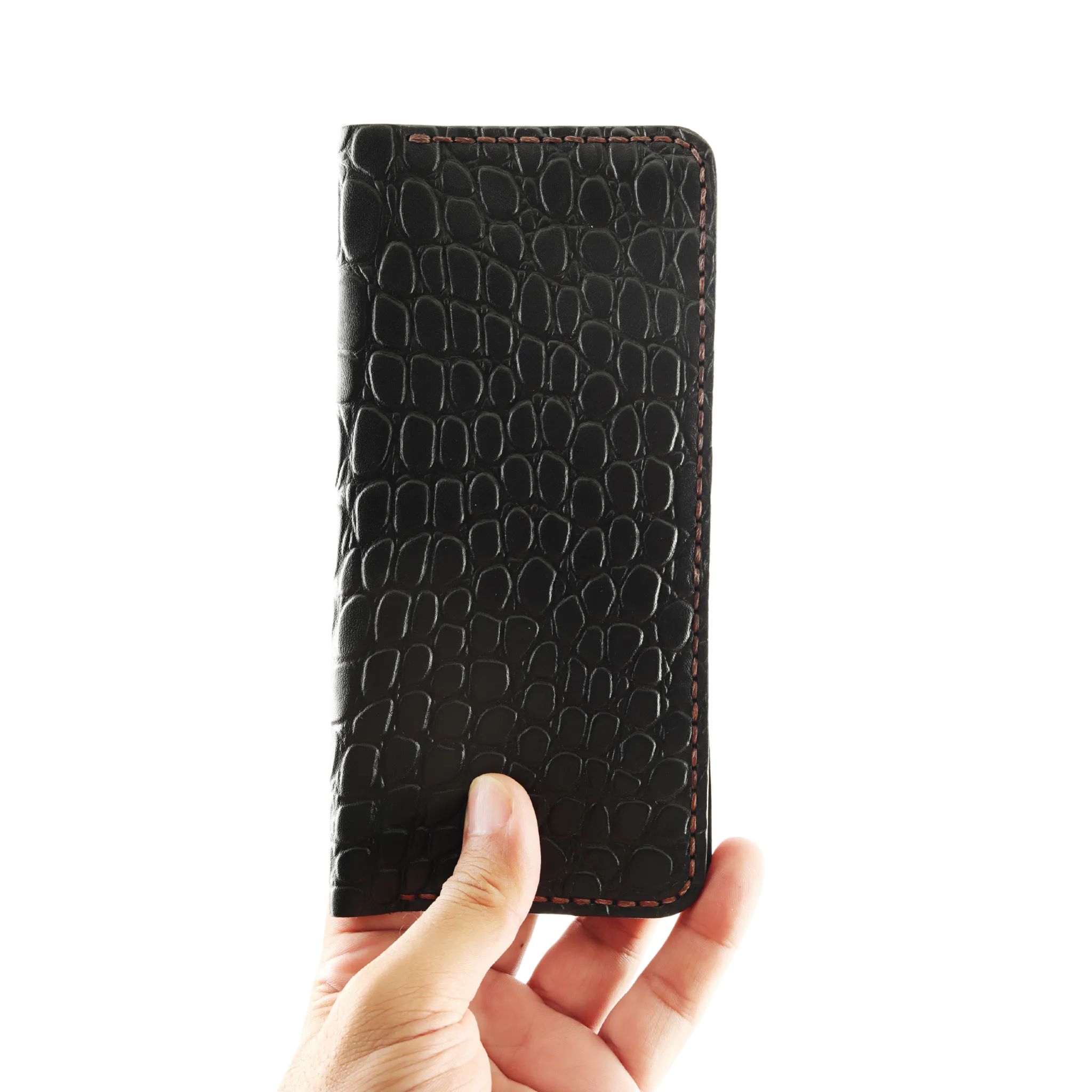 Wolf - The Crocspan  A Leather Long Wallet