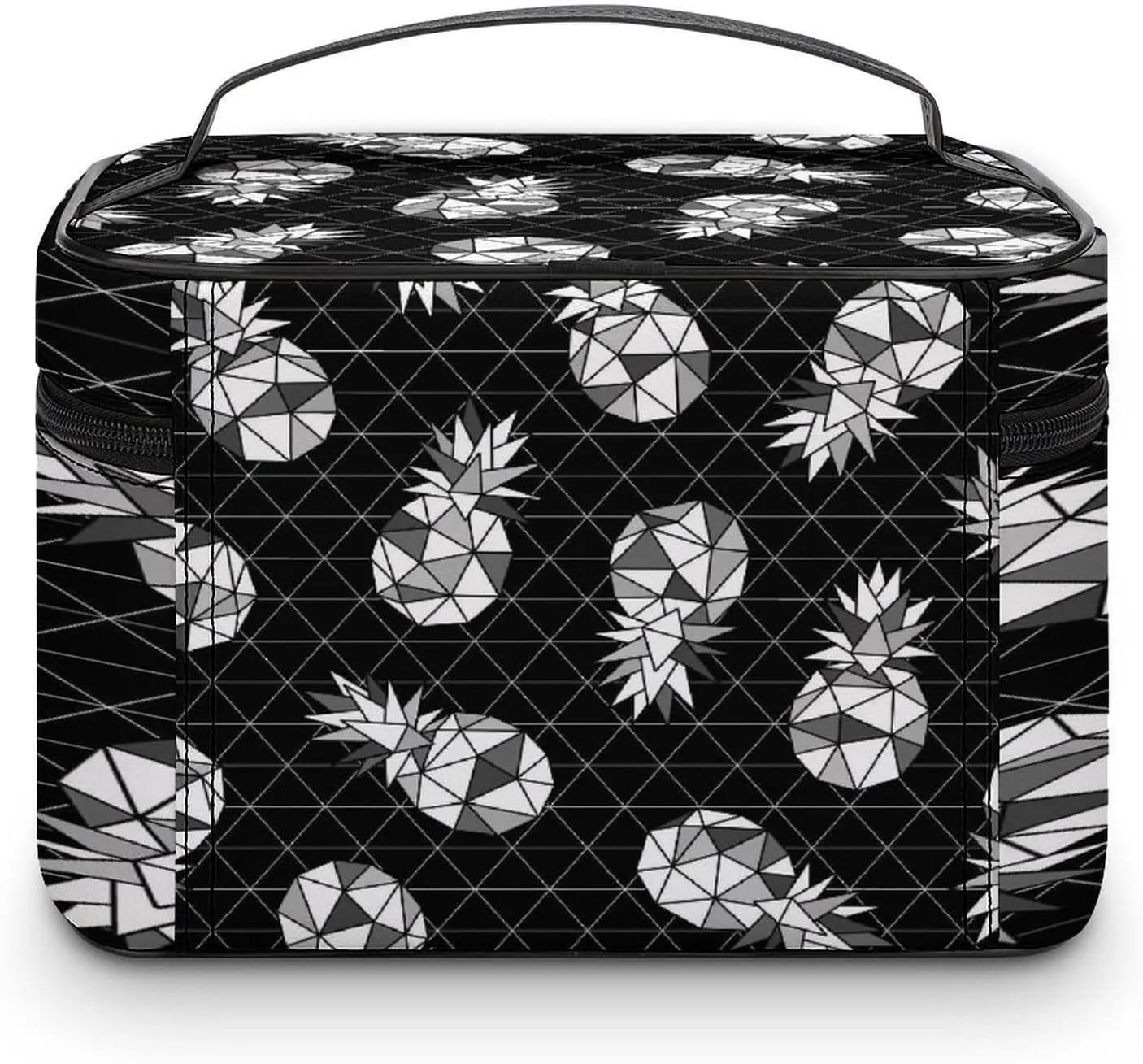 Women Leather Cosmetic Bag, Zipper Makeup Case Purse Holder Pouch Handbag