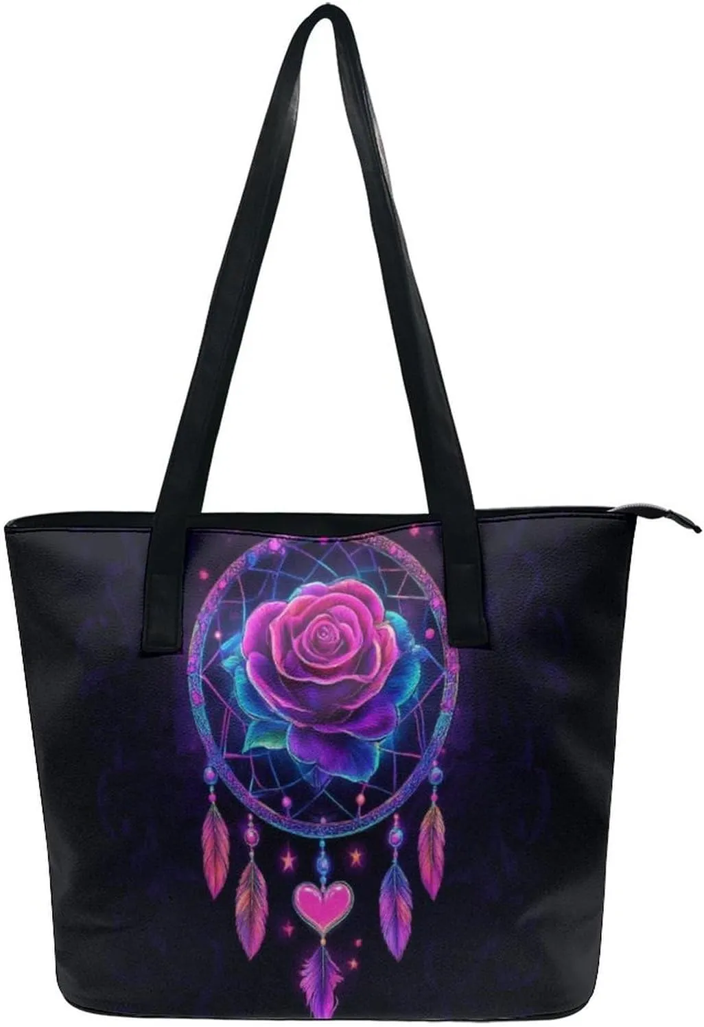Women Tote Bags Casual Handbags PU Leather Shoulder Travel Bag