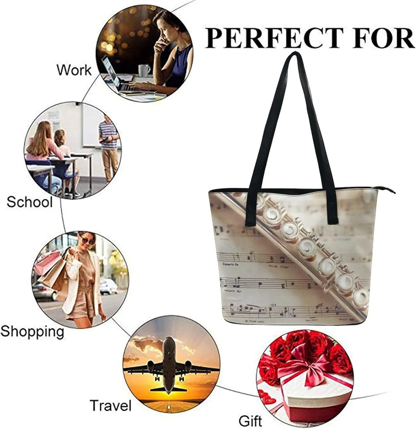 Women Travel Shoulder Bag Waterproof Casual Purses Multi Handbags with Zipper