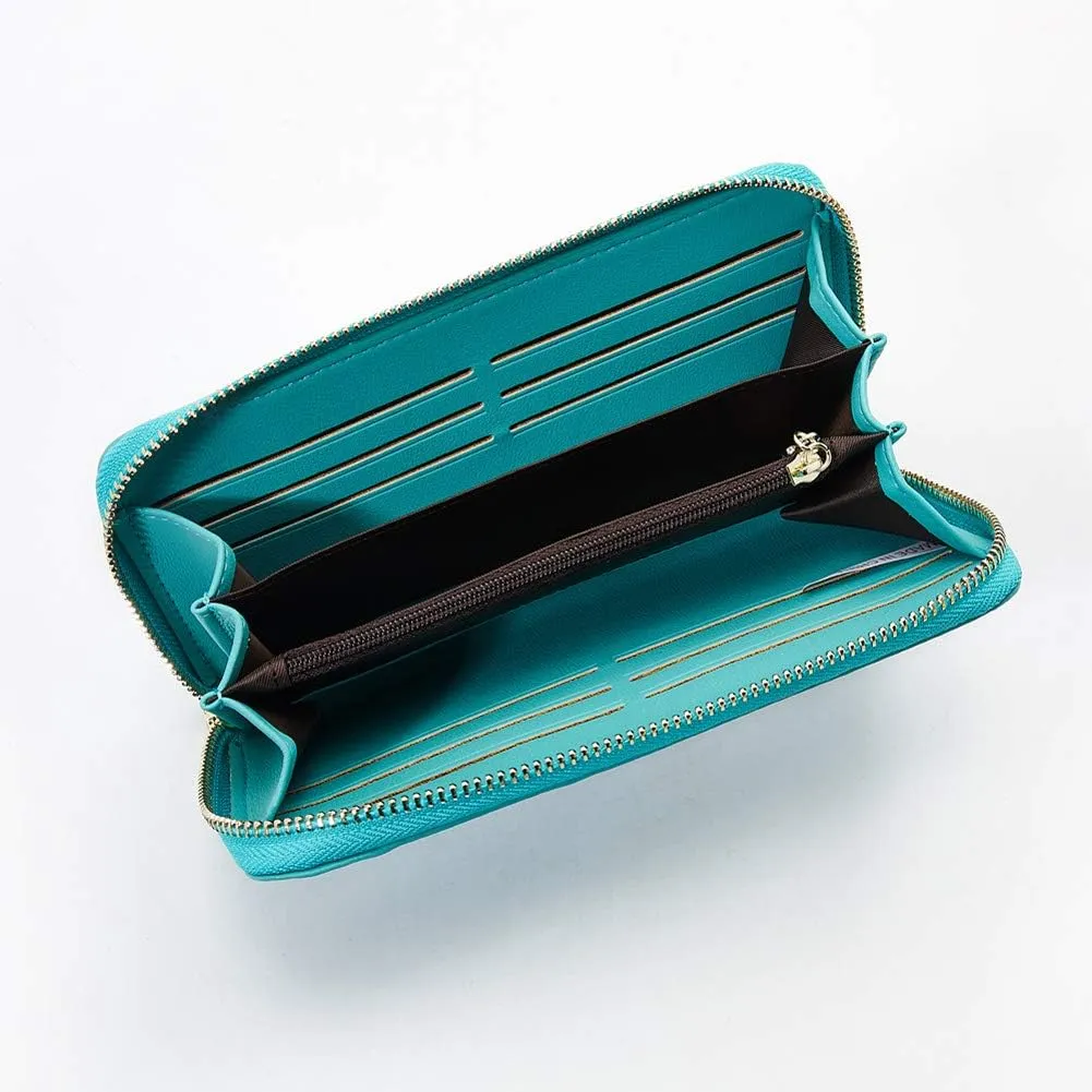 Women Wallets Tassel Bifold Ladies Cluth Wristlet Wrist strap Long Purse